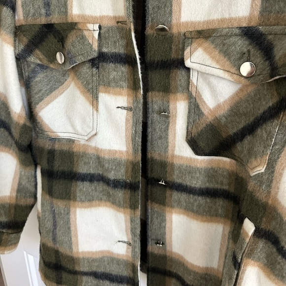 Zara Plaid Shacket Button Up Shirt Jacket - Picture 3 of 8
